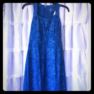 Title Nine Blue Dotted Dress